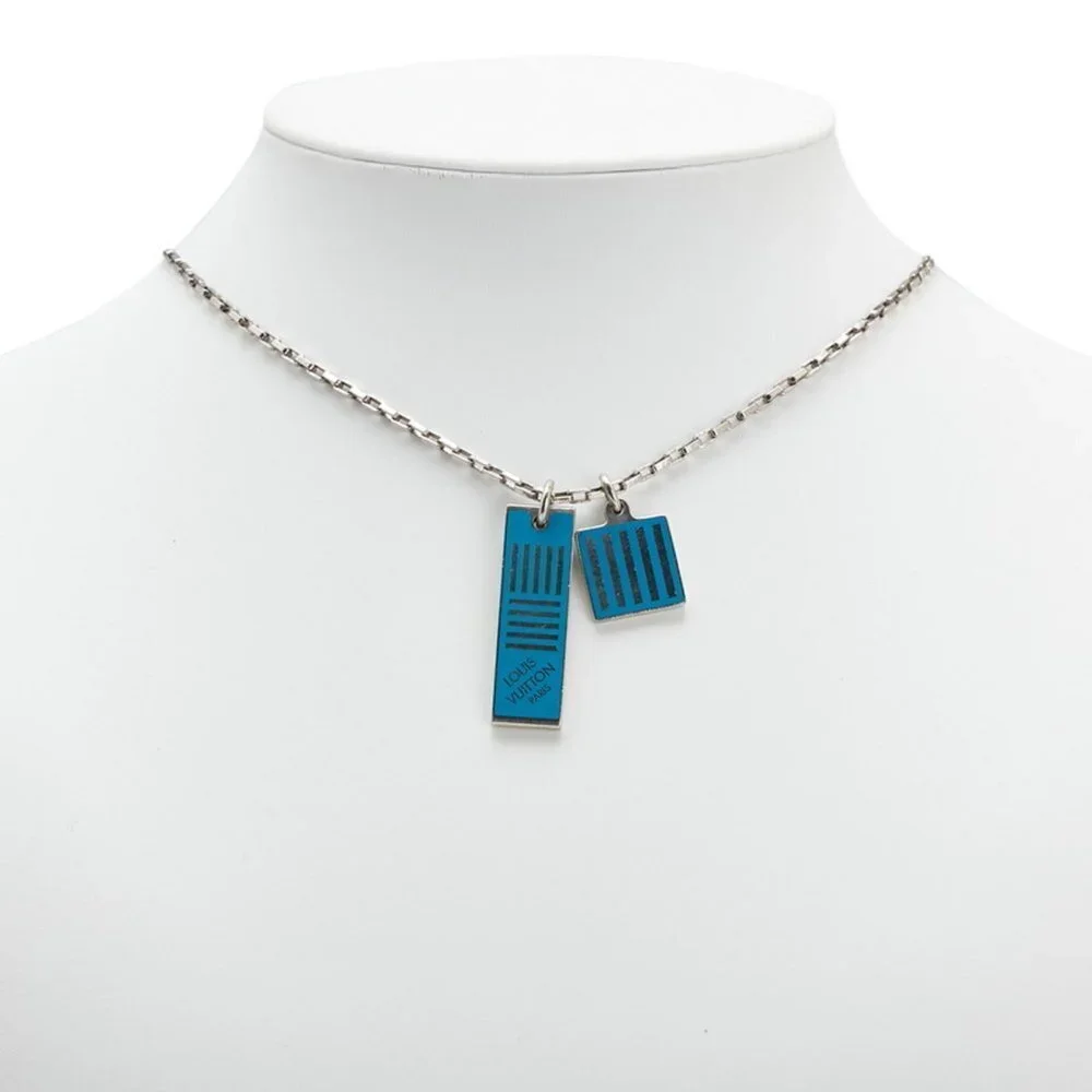 LOUIS VUITTON Blue Damier Necklace